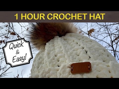 EASY CROCHET WINTER HAT - 1 HOUR