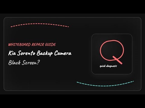 Kia Sorento Backup Camera Black Screen: Diagnostic Fix