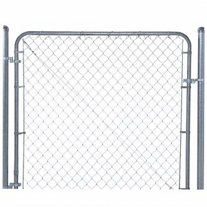 Check The Home Depot's Q&A Before Buying: Everbilt 6 ft. W x 6 ft. H Galvanized Steel Chain Link Fence Expandable Gate Kit (Actual Gate Width: 26 in. to 68 in.)
