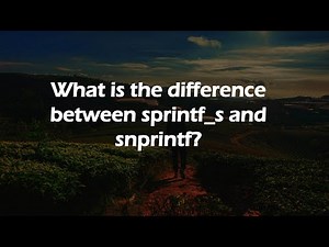 What is the difference between sprintf_s and snprintf?