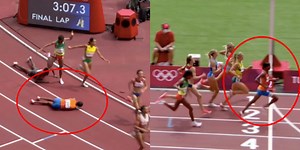 Netherlands' Sifan Hassan Falls Down Into Last Place, Gets Up & Finishes First In The Women’s 1500M (VIDEO)
