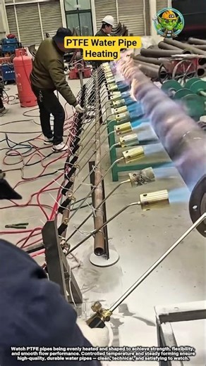 PTFE Water Pipe Heating Process 🔥🚰 | Precision Pipe Forming