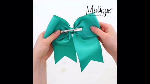 Red Jumbo Bow Clip with Tails