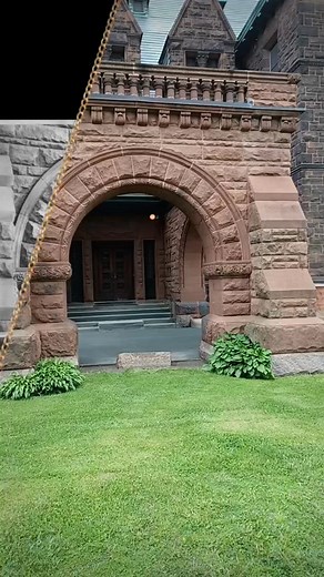 The James J. Hill House in St. Paul, MN, under construction in 1890, and today. #historichouse #history #housemuseum #mansion #thenandnow #gildedage #mansion #jamesjhillhouse #minnesotahistory #architecture