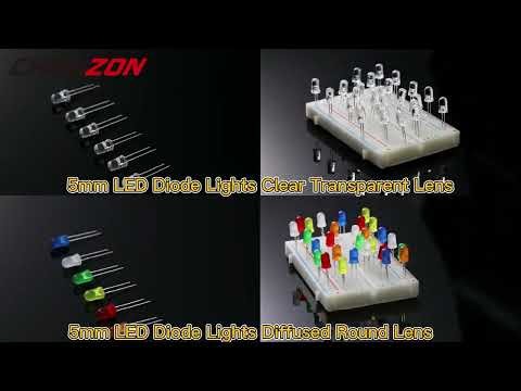 100pcs 5mm LED Diode Ultra Bright Warm White Red Green Blue UV Purpl