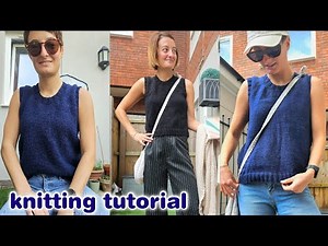 KNITTED SWEATER VEST PATTERN | how to knit a basic sweater vest | sweater vest knitting pattern