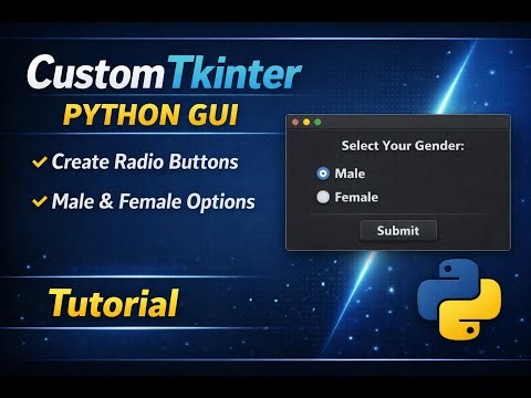 CustomTkinter Tutorial Python | Create Radio Button Widget