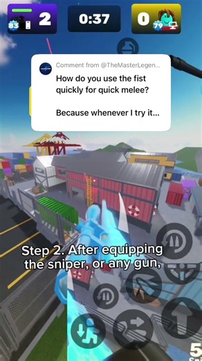 Mobile tutorial on how to use Quick Melee in Roblox Rivals. Subscribe if this helped ❤️