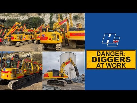 H. E. Services (Plant Hire) Ltd - Danger: Diggers at Work!