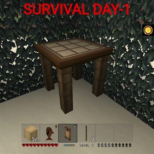 MINI block craft game survival day-1 #shortsfeed#gaming