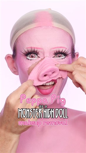 piper nelson on Instagram: "removing my Peppa Pig as a @monsterhigh doll look 🐷✨💗 who should I do next?? 👀🐑 @officialpeppa ⁣ ⁣ ALSO I’m coming out with my very own creative makeup course 🥹🎨 I’ve been working so hard on it bts over the last few months (why I’ve been posting a bit less) & the waiting list is open now!! sign up to be the first to know when it goes live & get a HUGE discount! 🫶🏻 comment “course” & I’ll send it over ✨ ⁣ ⁣ some products below are gifted & are marked with *** @