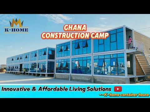 Flat Pack Container House｜Ghana Construction Camp.🏠#prefabhouse #flatpackcontainerhouse