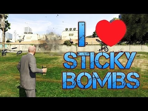 Grand Theft Auto V | I LOVE STICKY BOMBS | Moon Gravity + Invincibility
