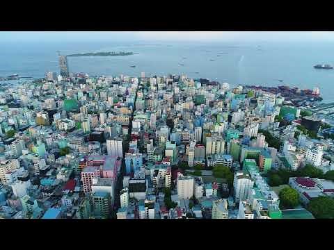 Drone Flight over Male Maldives
