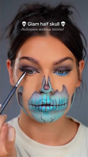 Replying to @K A Y 🖤 the tutorial for the glam half skull!