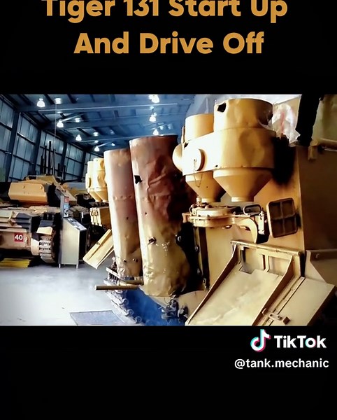 Tiger 131 Start Up And Drive Off #restoration #craft #restore #tank