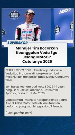 Manajer Tim Optimistis Veda Ega Tampil Gacor di Catalunya karena Sudah Familiar