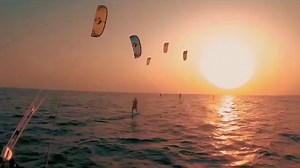 Kite surfing towards the sunset - on your bucket list? Ready when you are... #VisitDubai 📷 by IG/amereldandachli and IG/kitensurfdubai | Visit Dubai