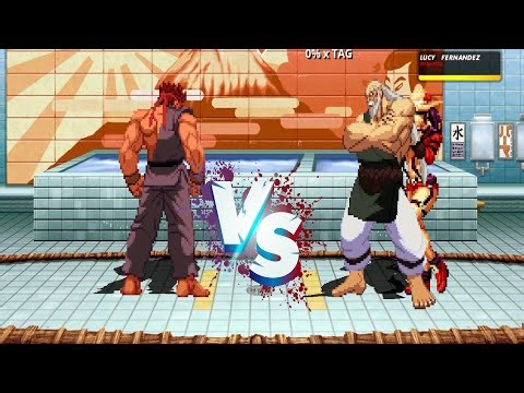 Evil Ryu Vs Gouken & Lucy Hernandez | SNK VS CAPCOM MUGEN