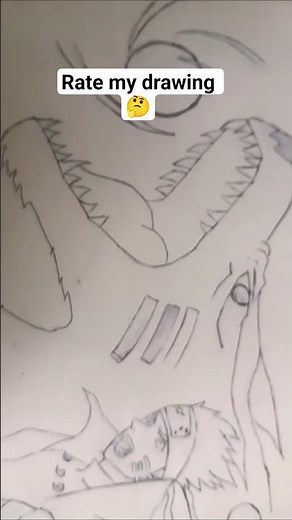 Naruto & Kurama Drawing ✏️ | Nine Tails Anime Art #naruto #shorts