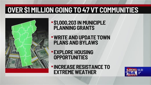 Over $1 million going to 47 Vermont communities