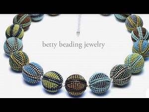 Beautiful beaded ball necklace.elegant and easy to make for beginners and any bead size