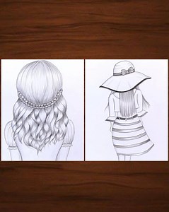 254K views · 10K reactions | Easy and simple sketches of girls from behind | Drawing Book | Facebook