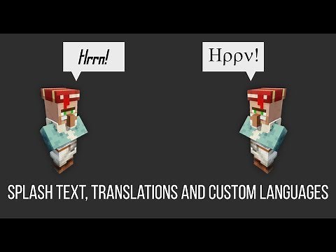 Add a Custom Language to Minecraft! - splash text, translations and custom languages 1 14+