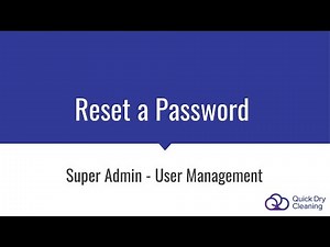 Super Admin - User Management: Reset a Password