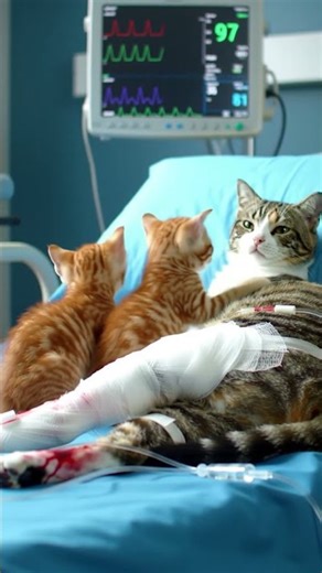 😭Tidak tega melihatnya 😭ibu kucing kecil masuk RS 😭