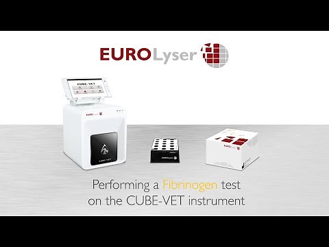 Performing a Fibrinogen test on the Eurolyser CUBE-VET Instrument
