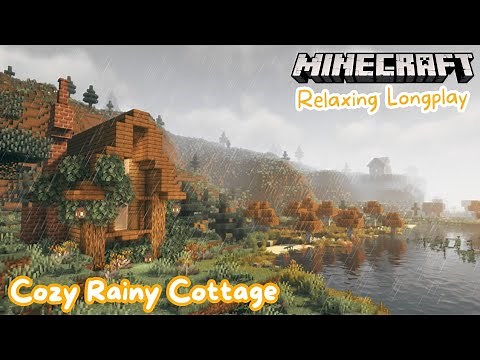 Minecraft Longplay | Rainy Cozy Cottage on the Hill (no commentary)
