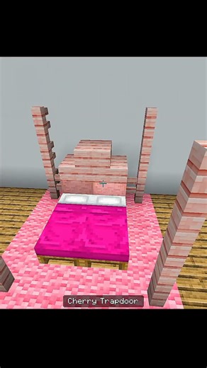 Canopy Bed In Minecraft 🌺 #minecraft