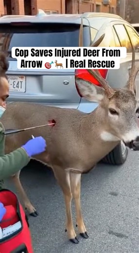 Cop Saves Injured Deer From Arrow 🎯🦌 | Real Rescue