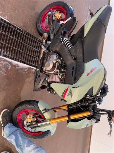 23 z125 pro with tbparts 143 bbk and custom built exhaust#kawasaki #z125pro #gromkiller