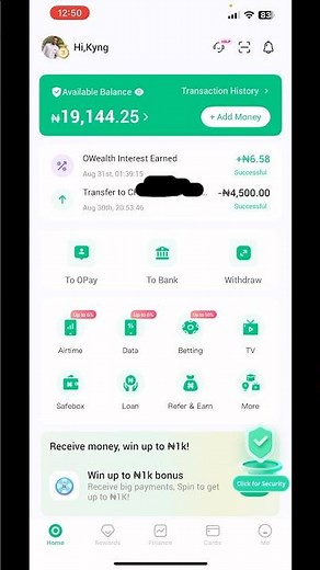 How to make a bank transfer payment using OPay