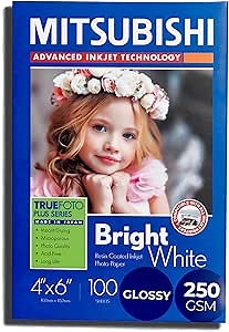 Premium Resin Coated 4X6 Photo Paper for Vibrant Photo Prints - Waterproof, Thick, Heavy, Fade Resistant, Instant Dry, Long Lasting 4R Photo Papers for Stunning Results (Gloss, 4X6)