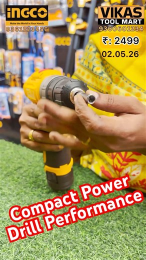 INGCO 12V Cordless Drill CDLI122061 | 10mm 20Nm Power Tool Demo | Vikas Tool Mart | Erode 🔧⚡