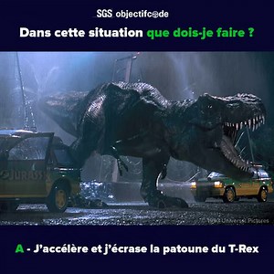 169K views · 1.1K reactions | Le Code de la Route s'applique aussi dans Jurassic Park ! - avec SGS ObjectifCode | Les Meilleures Scènes | Facebook