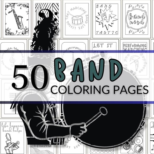 Music Coloring Pages, Band Coloring Pages, Musician Coloring Sheets PDF, Instruments Coloring Pages, Music Note Coloring Page Easy Printable - Etsy