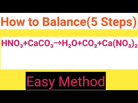 HNO3+CaCO3=H2O+CO2+Ca(NO3)2 Balanced Equation||Nitric acid+Calcium carbonate=Water+Carbon dioxide+