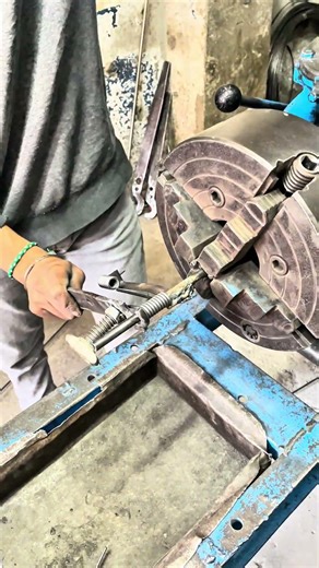 Tractor Pedal Spring Repair — Perfect Threading on Wire Spring 🔥 | Satisfying Machine Work