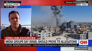 56K views · 774 reactions | Watch: CNN's Brian Stelter presses Israel Defense Force's spokesperson Lt. Col. Jonathan Conricus for proof that the Israeli armed forces knew Hamas was occupying the Al-Shorouk Tower in Gaza where the AP worked out of before the airstrike. | WGXA.tv | Facebook