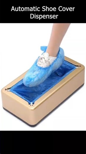 Automatic Shoe Cover Dispenser Hands-Free Shoe Cover Machine 200pcs Disposable Covers Home Office