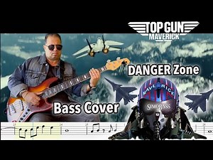 Top Gun Danger Zone ( Kenny Loggins ) Bass Cover + Free Tab play along