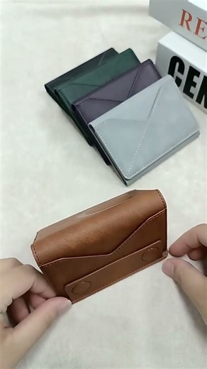 Magnetic three-fold card holder for iphone