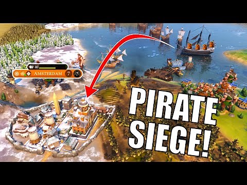 Civ 6 | Sieging Entire Nations With My Pirate Fleet!!! – (#2 Deity ++ Blackbeard Civilization VI)
