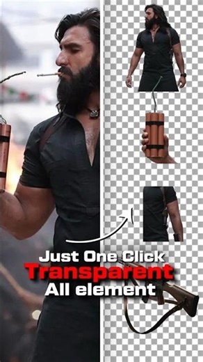 Remove Background Element in just 1 second #remove #tips #elements #shorts