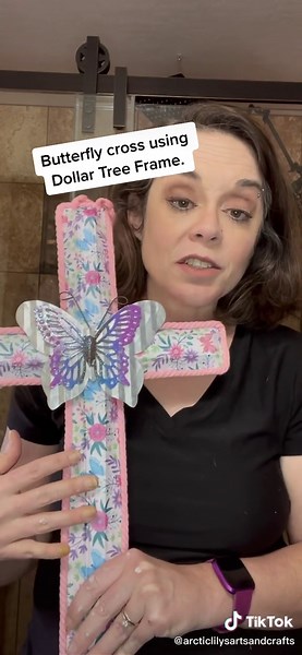 #dollartree #modpodge #dollartreediy #dollartreecrafts #dollartreeprojects #butterfly #cross #christiantiktok #diy #crafttok #howto #picasso #wildlife