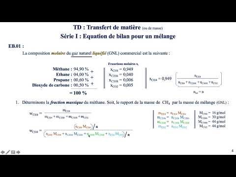 TD Transfert de matière (1re séance) : Fractions et pressions partielles dans un mélange de gaz.